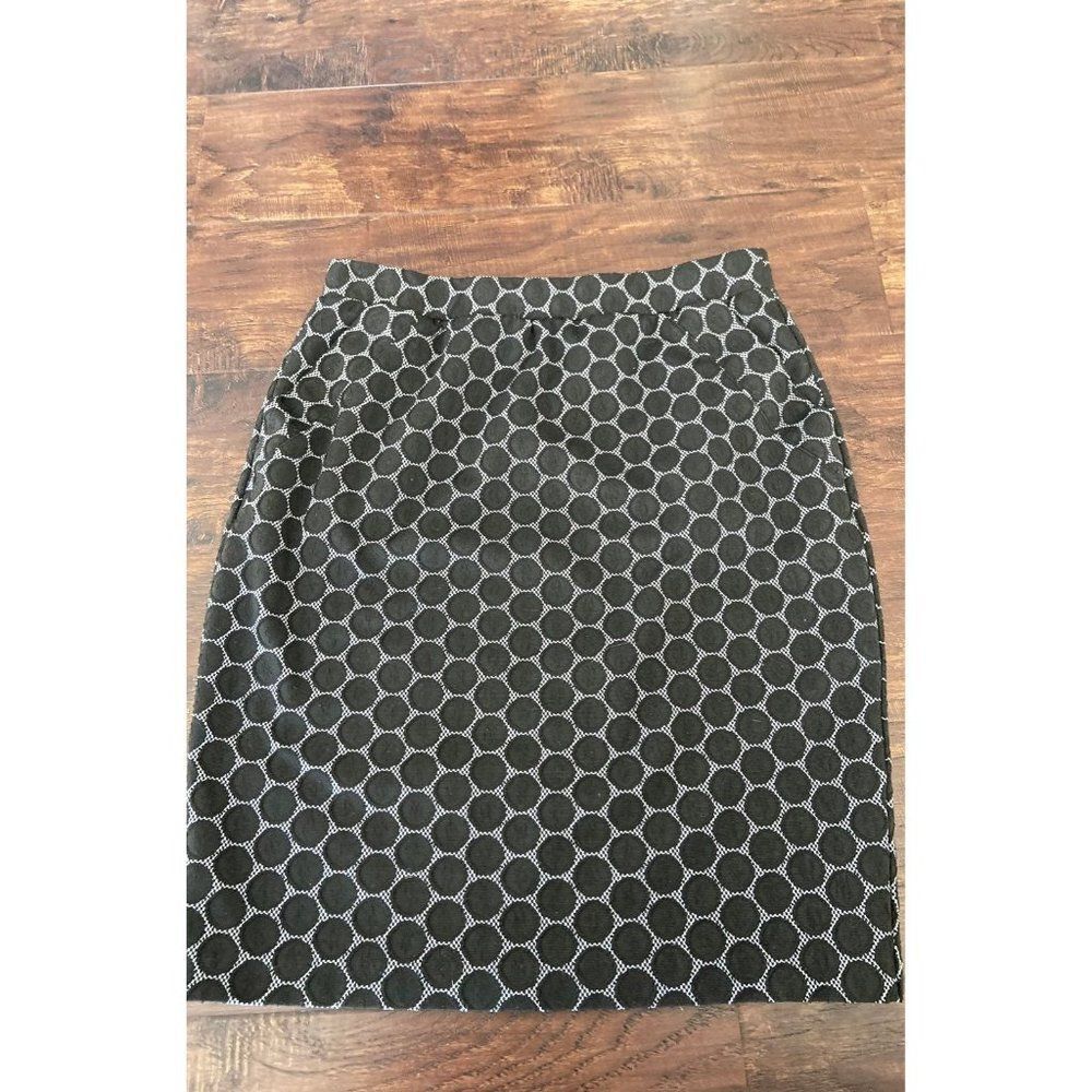 Ellie Pencil Skirt- Black Geo shapes